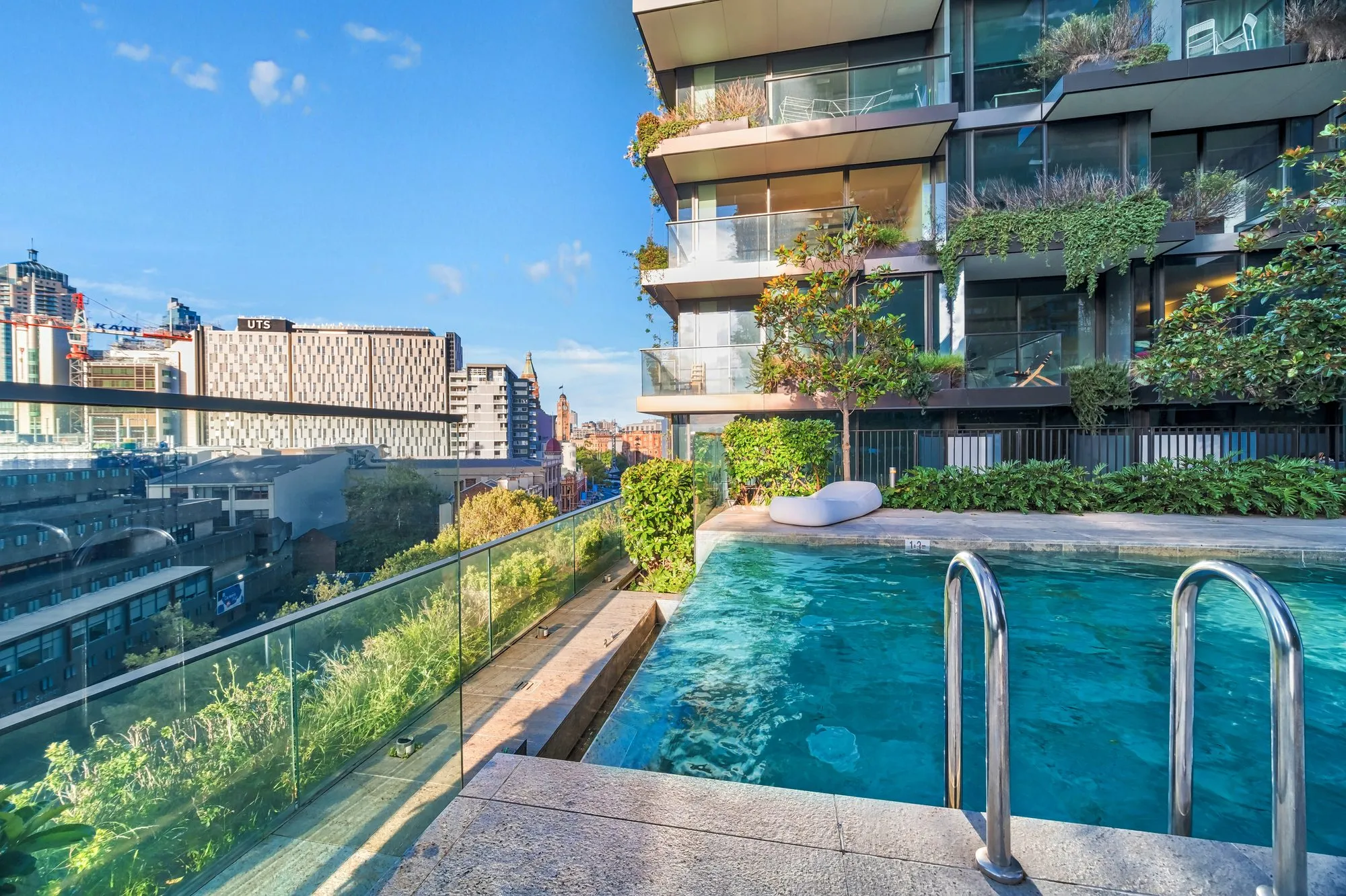 Residents’ pool with city views
