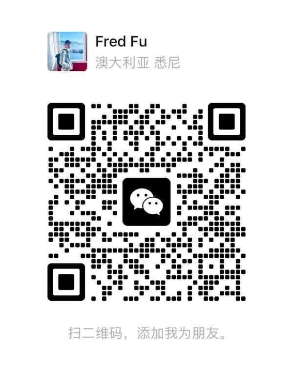 Fred Fu WeChat QR code — scan to add